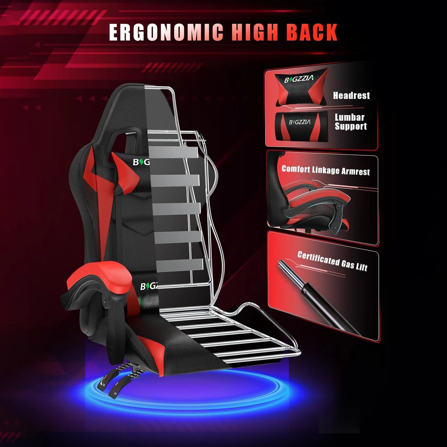 RGB Gaming Chair with LED Lights