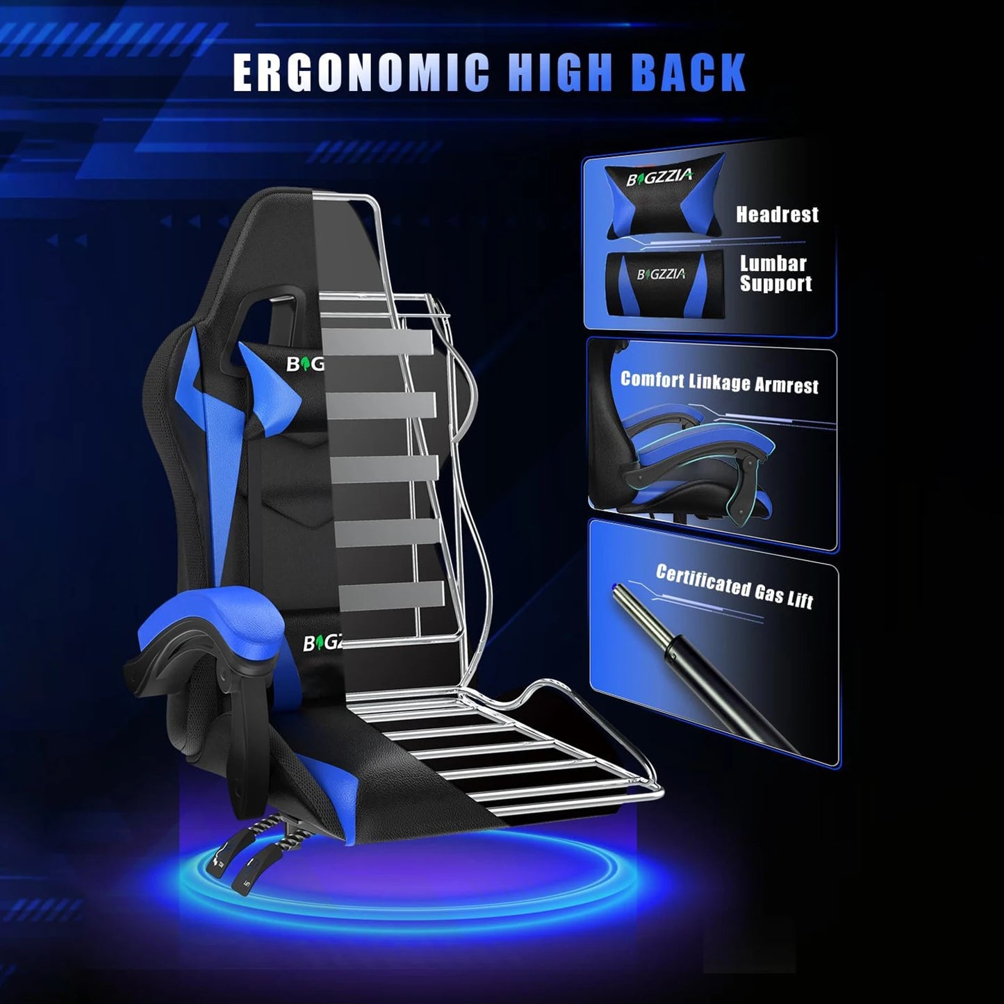 RGB Gaming Chair with LED Lights