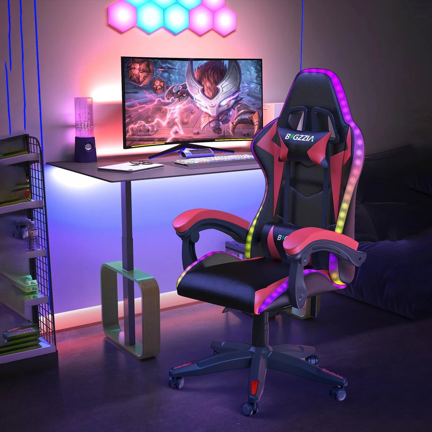 RGB Gaming Chair with LED Lights